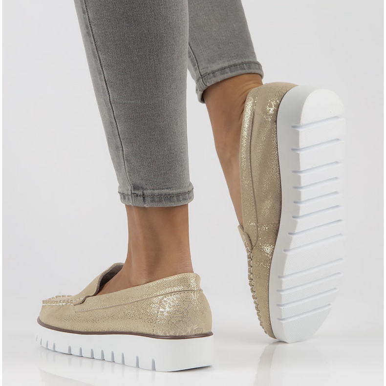 Leather loafers Filippo DP3534 / 22 Go golden 2 Leather loafers Filippo DP3534 / 22 Go golden 2