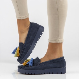 Leather shoes Filippo DP3535 / 22 Nv navy blue 1
