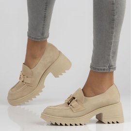 Suede shoes Filippo 20107 beige 2