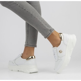 Leather Sneakers Filippo DP2138 / 22 Wh white 1