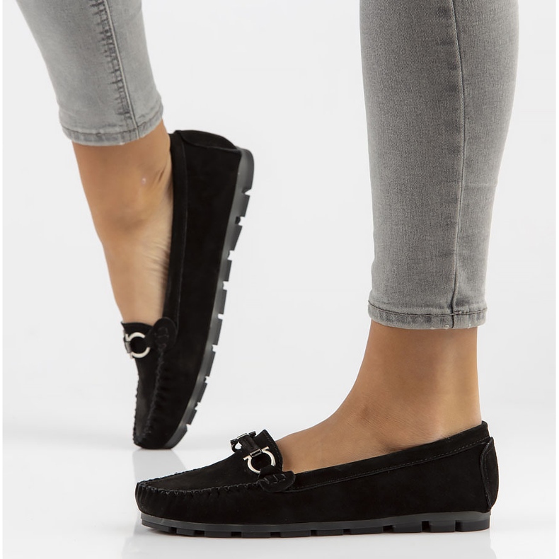 Leather moccasins Filippo DP3613 / 22 Bk black 1