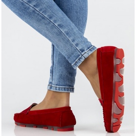 Red Filippo DP2037 / 22 Rd leather loafers 2