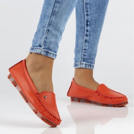 Red leather Filippo DP2037 / 22 Rd Li loafers 1