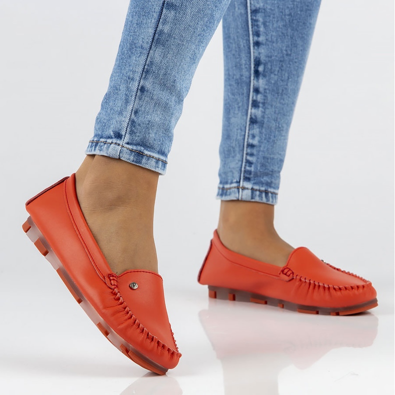 Red leather Filippo DP2037 / 22 Rd Li loafers 1