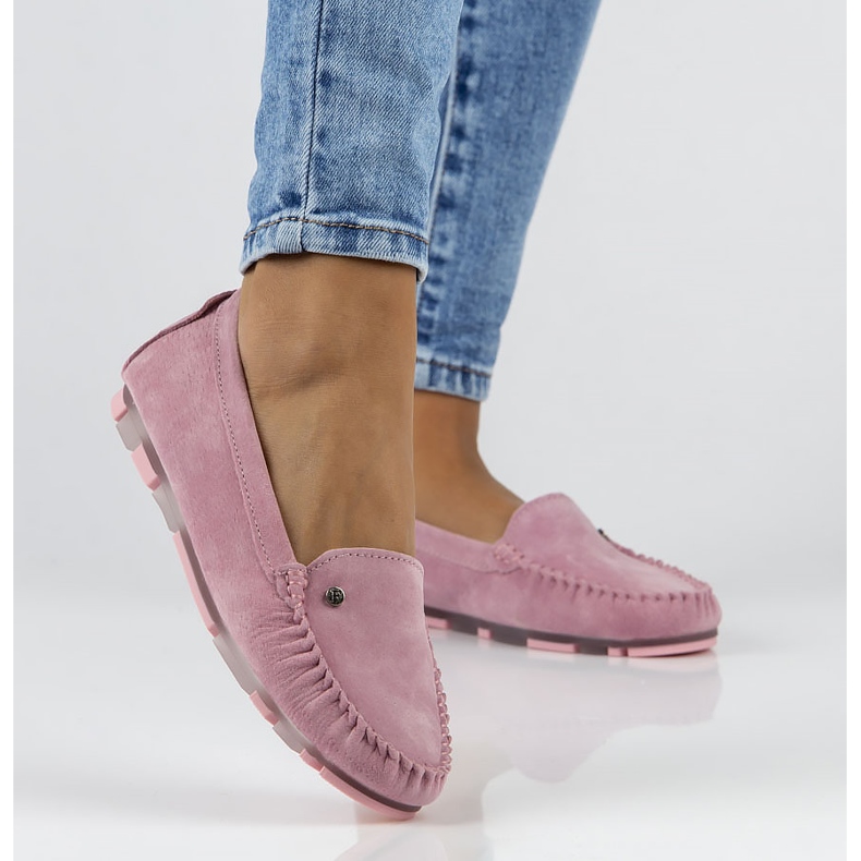 Leather loafers Filippo DP2037 / 22 Pi pink 2