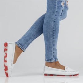 Leather loafers Filippo DP2037 / 22 Wh Rd white 1