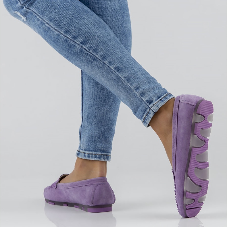 Leather loafers Filippo DP2037 / 22 Vi purple 2