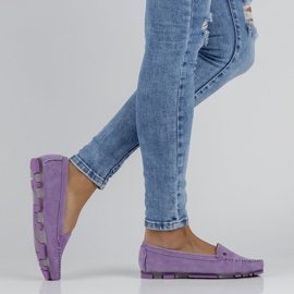 Leather loafers Filippo DP2037 / 22 Vi purple 1