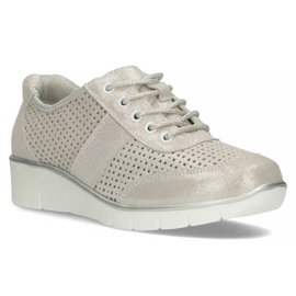 Leather shoes Filippo DP028 / 22 Si silver grey 1