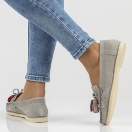 Leather loafers Filippo DP3512 / 22 Gr gray grey 1