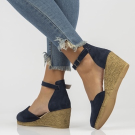 Leather sandals Filippo DS1394 / 22 Nv navy blue 1