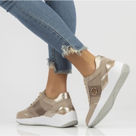 Leather sneakers Filippo DP3553 / 22 Be beige 2