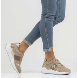 Leather sneakers Filippo DP3553 / 22 Be beige 1