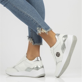 Leather sneakers Filippo DP3553 / 22 Wh white 1