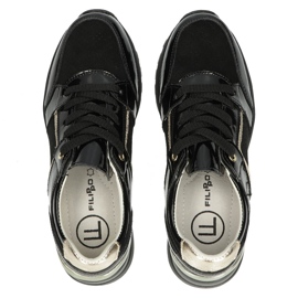 Leather sneakers Filippo DP2003 / 22 Bk Bk black 2 Leather sneakers Filippo DP2003 / 22 Bk Bk black 2