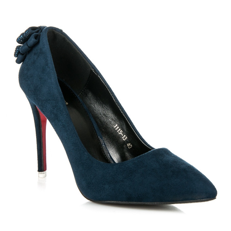 Vices Suede Heels With Bows blue 1