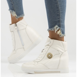 Leather Sneakers Filippo DBT3552 / 22 Wh white 1