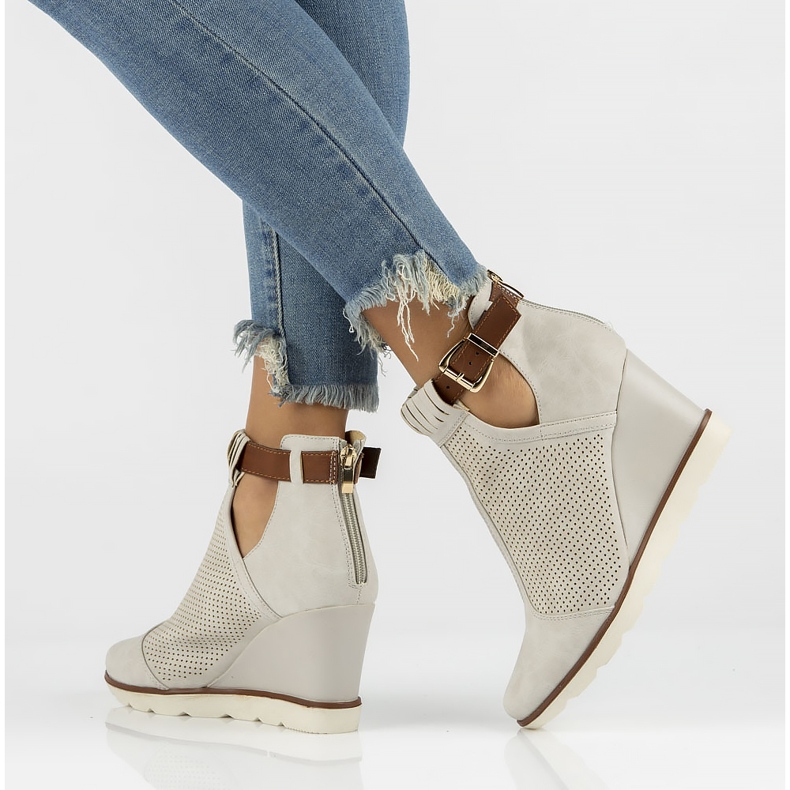 Wedge boots Filippo DBT207 / 22 Be beige 2