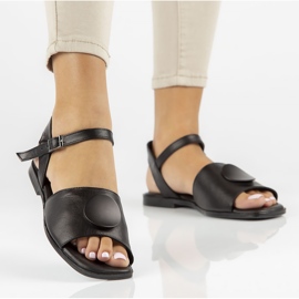 Leather sandals Filippo DS3900 / 22 Bk black 1
