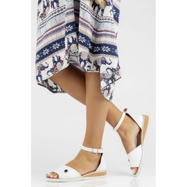 Leather sandals Filippo DS3900 / 22 Wh white 1