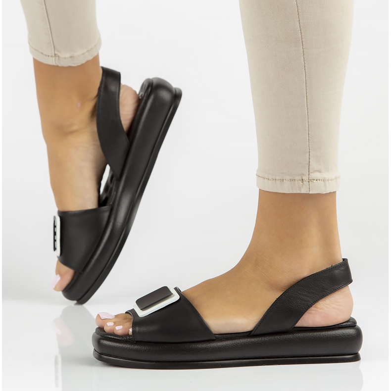 Leather sandals Filippo DS3902 / 22 Bk black 2