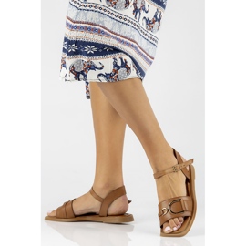 Leather sandals Filippo DS3901 / 22 Br brown 2