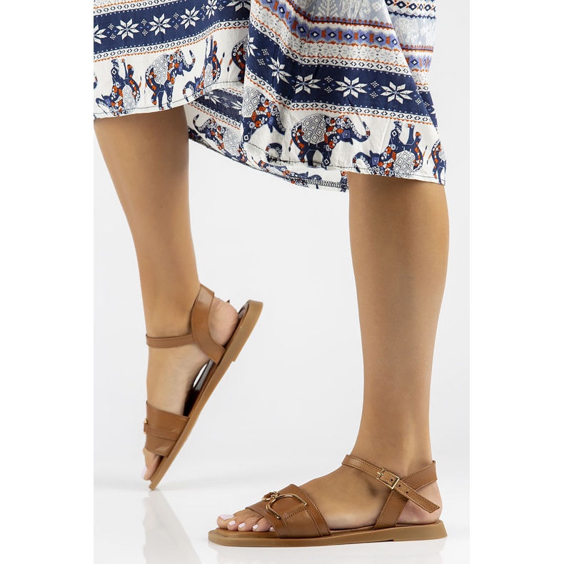 Leather sandals Filippo DS3901 / 22 Br brown 1