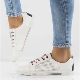 Leather shoes Filippo DP008 / 22 Wh white 2