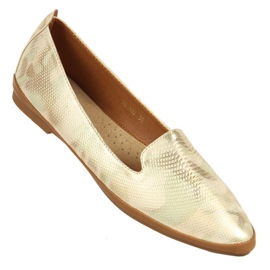 Women's gold lordsy shoes by Sergio Leone golden 1