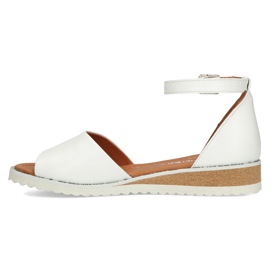 Leather sandals Filippo DS3914 / 22 Wh white 1