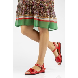 Red Filippo DS3913 / 22 Rd leather sandals 2