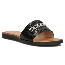 Filippo DK3671 / 22 Bk black slippers 1