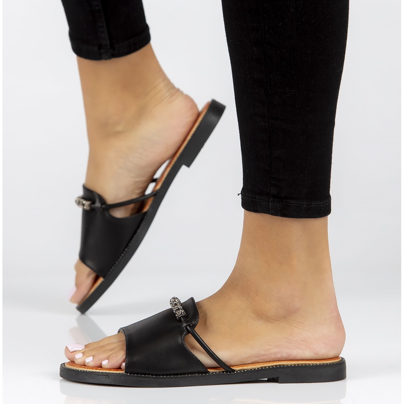 Filippo DK3670 / 22 Bk black slippers 1