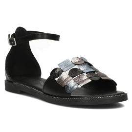 Filippo DS1286 / 22 Bk Mlt Multicolor sandals black 1