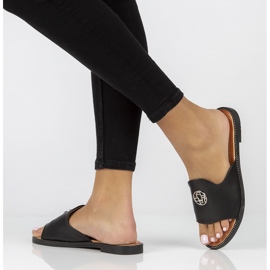 Filippo DK3668 / 22 Bk black slippers 1
