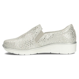 Leather shoes Filippo DP1325 / 22 Si silver 1