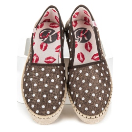 Kylie Espadrilles In Polka Dots brown 1
