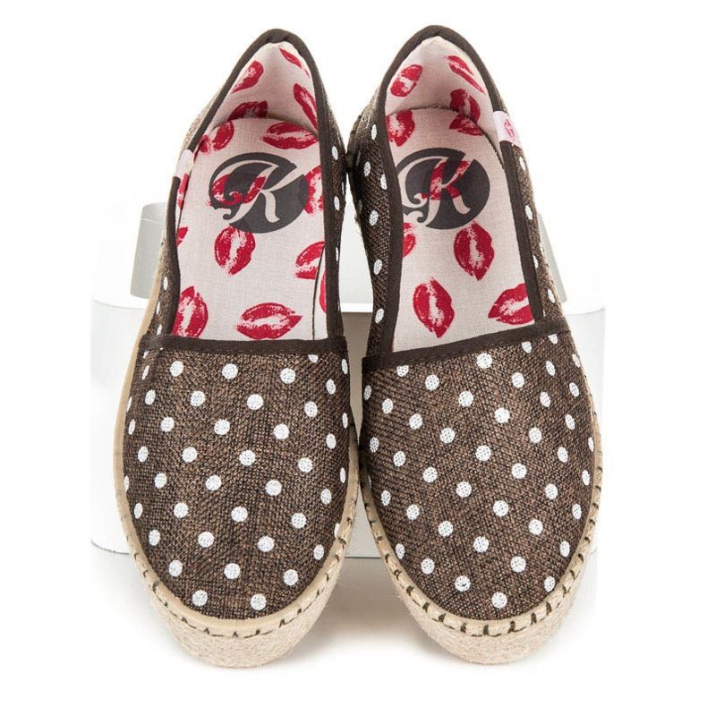 Kylie Espadrilles In Polka Dots brown 1