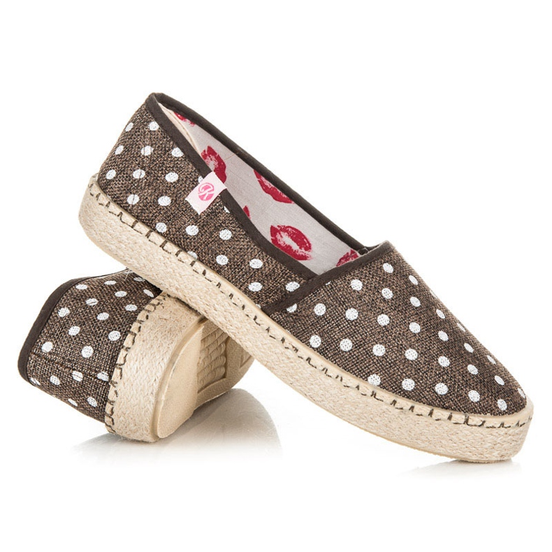 Kylie Espadrilles In Polka Dots brown 2