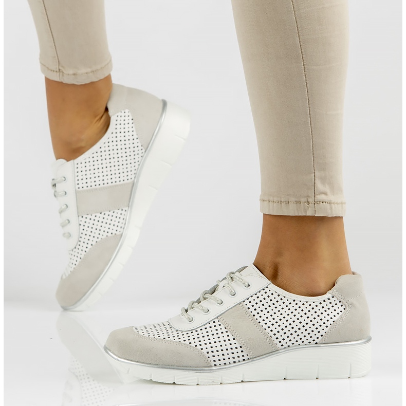 Leather shoes Filippo DP028 / 22 Wh white 1