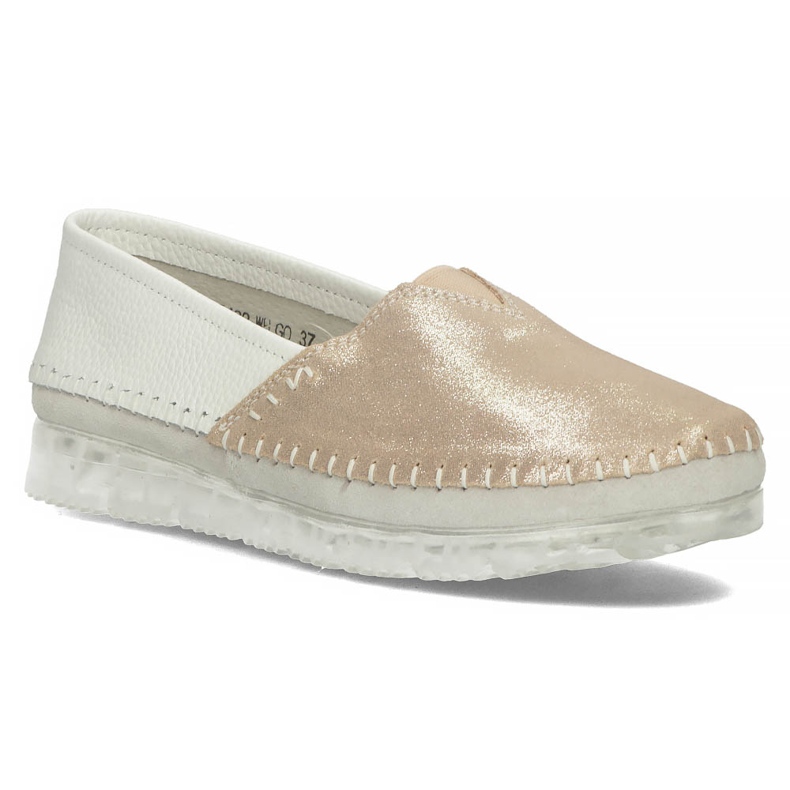 Leather shoes Filippo DP2147 / 22 Wh Go white golden 1 Leather shoes Filippo DP2147 / 22 Wh Go white golden 1