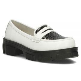 Leather shoes Filippo DP3695 / 22 Wh Bk white black 1