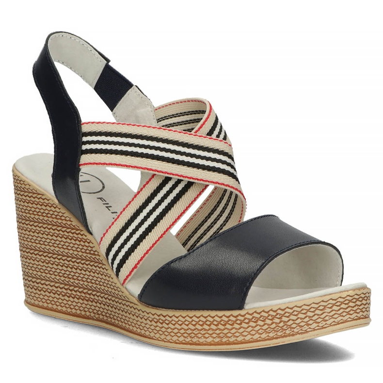 Leather sandals Filippo DS3520 / 22 Nv navy blue 1