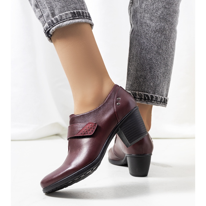 Maroon brogues on the Belia post red multicolored 1