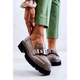 S.Barski Lacquered Leather Shoes Gray Corine grey 1