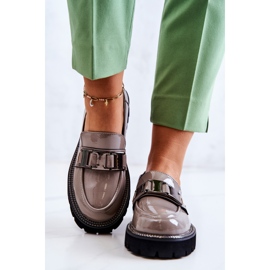 S.Barski Lacquered Leather Shoes Gray Corine grey 2