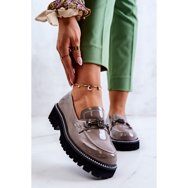 S.Barski Patent Leather Shoes With Light Brown Adison Decoration multicolored 1 S.Barski Patent Leather Shoes With Light Brown Adison Decoration multicolored 1