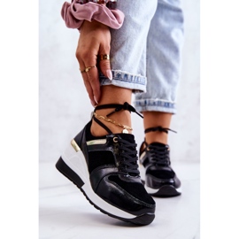 S.Barski Black and white Rayana leather sports shoes on a wedge 1 S.Barski Black and white Rayana leather sports shoes on a wedge 1