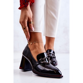 S.Barski Elegant Pumps On A Black Callim 1