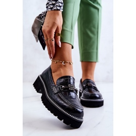 S.Barski Leather Snake Shoes With Black Adison Decoration 2